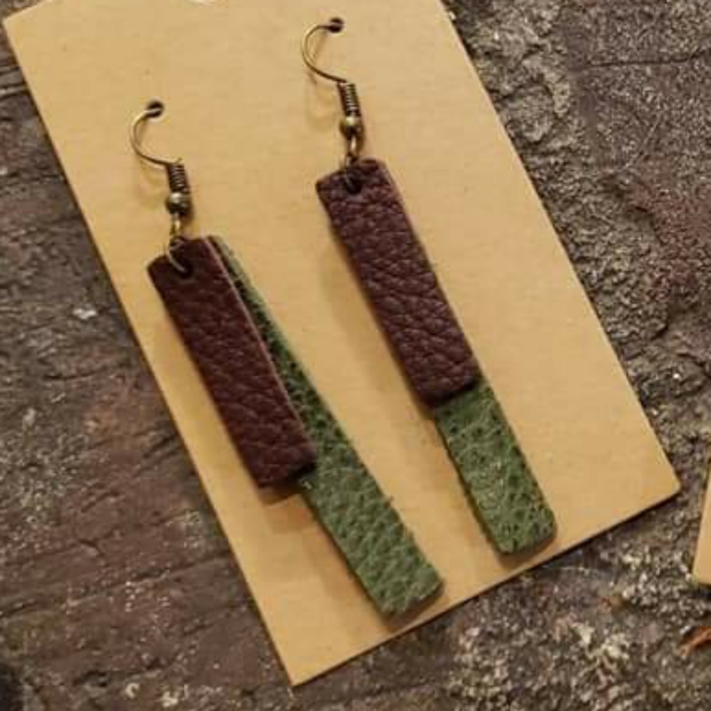 Leather earrings
